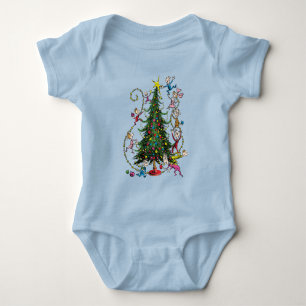 Classic Grinch   Weihnachtsbaum Baby Strampler