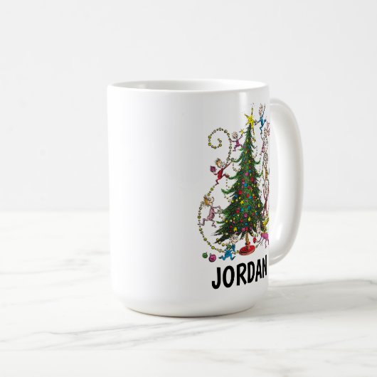 Classic Grinch | Weihnachtsbaum - Custom Kaffeetasse (VorderseiteRechts)