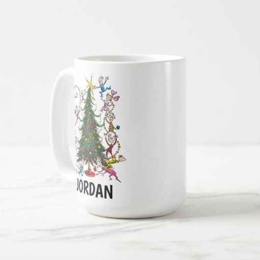 Classic Grinch | Weihnachtsbaum - Custom Kaffeetasse (Vorderseite Links)