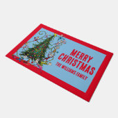 Classic Grinch | Weihnachtsbaum Fußmatte (Schrägansicht)