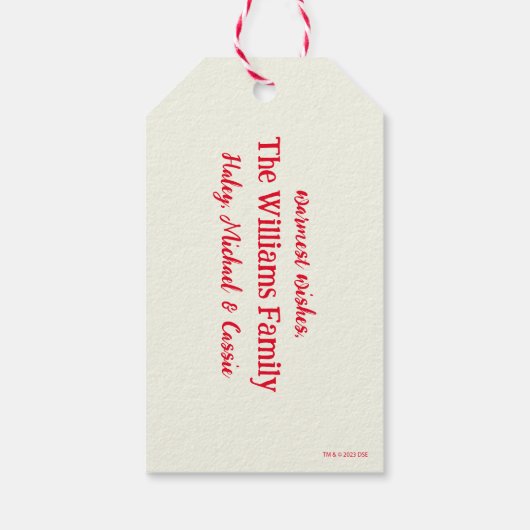 Classic Grinch | Weihnachtsbaum Geschenkanhänger (Rückseite)