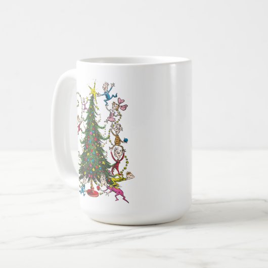 Classic Grinch | Weihnachtsbaum Kaffeetasse (Vorderseite Links)