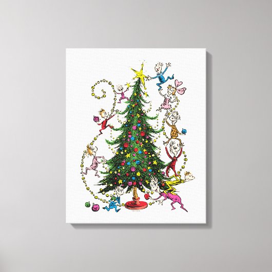 Classic Grinch | Weihnachtsbaum Leinwanddruck (Vorderseite)