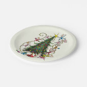 Classic Grinch | Weihnachtsbaum Pappteller (Schrägansicht)