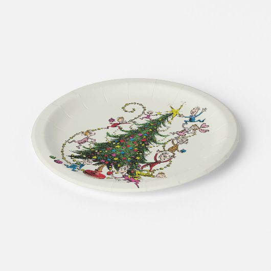 Classic Grinch | Weihnachtsbaum Pappteller (Schrägansicht)