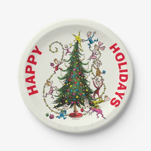 Classic Grinch | Weihnachtsbaum Pappteller (Vorderseite)