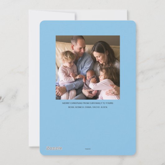 Classic Grinch | Weihnachtskranz Feiertagskarte (Rückseite)