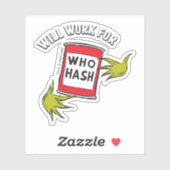 Classic Grinch | Wird funktionieren für wen Hash-Z Aufkleber (Blatt)