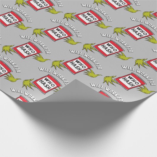 Classic Grinch | Wird funktionieren für wen Hash-Z Geschenkpapier (Ecke)