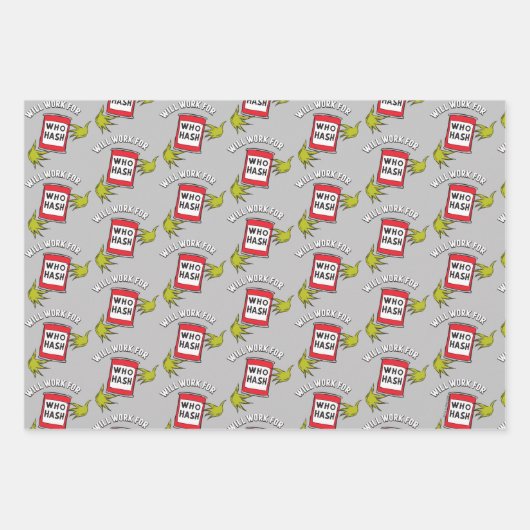 Classic Grinch | Wird funktionieren für wen Hash-Z Geschenkpapier Set (Vorderseite)