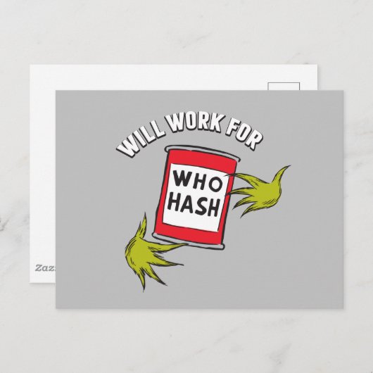 Classic Grinch | Wird funktionieren für wen Hash-Z Postkarte (Vorne/Hinten)