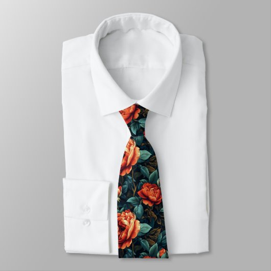 Classic Groomsman Gift Rose Floral Krawatte (Gebunden)