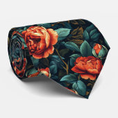 Classic Groomsman Gift Rose Floral Krawatte (Gerollt)