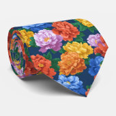 Classic Groomsmen Peonies Floral Krawatte (Gerollt)