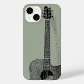 Classic Guitar Ink Pop Case-Mate iPhone Hülle (Rückseite)