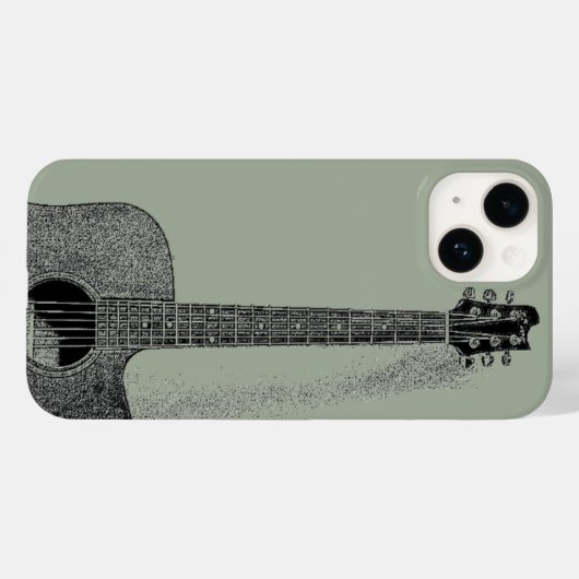 Classic Guitar Ink Pop Case-Mate iPhone Hülle (Rückseite (Horizontal))