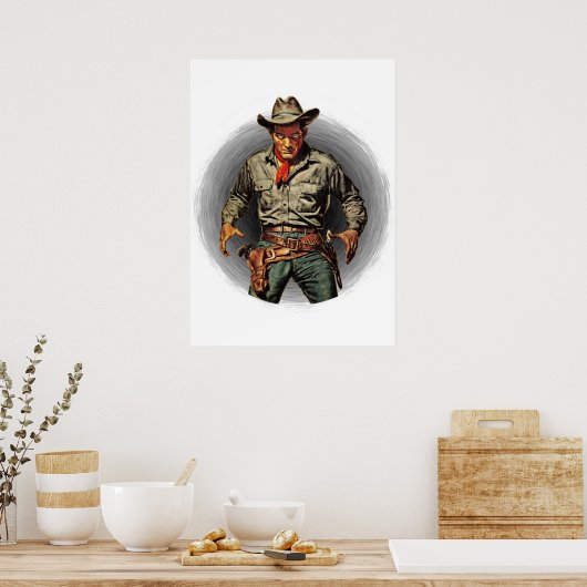 Classic Gunslinger Poster (Küche)