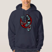Classic Haida Orca Totem Tattoo Killer Whale Kunst Hoodie (Vorderseite)