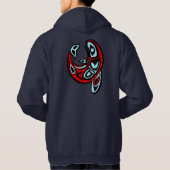 Classic Haida Orca Totem Tattoo Killer Whale Kunst Hoodie (Rückseite)