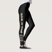 Classic Halloween Cat | Dunkler Trick oder Behandl Leggings (Rechts)