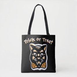 Classic Halloween Cat | Dunkler Trick oder Behandl Tasche