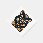 Classic Halloween Cat Serviette (Ecke)