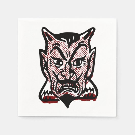 Classic Halloween Devil Serviette (Vorderseite)