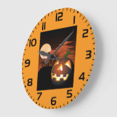 Classic Halloween Jack-O-Lantern Creepy House Große Wanduhr (Winkel)