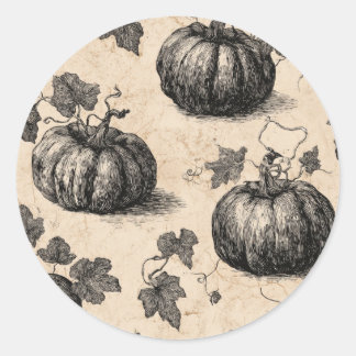 Classic Halloween Pumpkins Runder Aufkleber