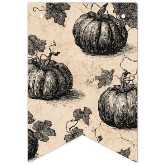 Classic Halloween Pumpkins Wimpelkette (Dritte Fahne)