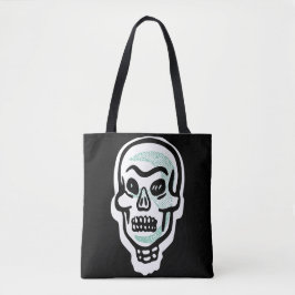 Classic Halloween Skull | Grüne Highlights Tasche