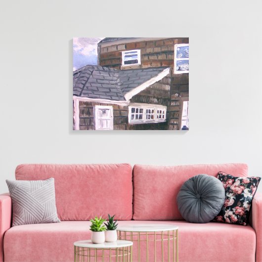 Classic Hamptons House by Aaron Monet Leinwanddruck (Insitu (Wohnzimmer))