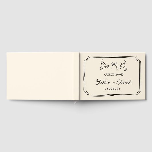 Classic Hand Drawn Scribble  Wedding  Gästebuch (Voll)