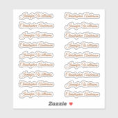 Classic Handwriting 18 Guest Names - Bronze Aufkleber (Blatt)