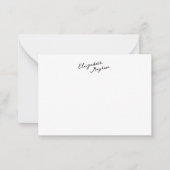 Classic Handwritten Name Monogram Flat Note Cards Mitteilungskarte (Vorderseite)