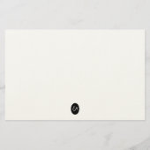 Classic Handwritten Name Monogram Stationery Briefpapier (Rückseite)
