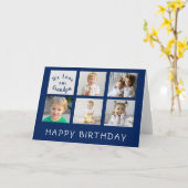 Classic Happy Birthday Opa FotoCollage Karte (Gelbe Blume)