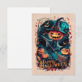 Classic Happy Halloween Grußkarte Nr. 5 Einladung (Vorne/Hinten)