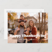Classic Happy Thanksgiving Foto Postkarte (Vorne/Hinten)