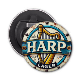 Classic Harp Lager Beer Logo Round Flaschenöffner