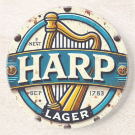 Classic Harp Lager Beer Logo Round Getränkeuntersetzer