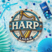 Classic Harp Lager Beer Logo Round Pappteller (Party)