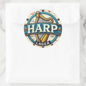 Classic Harp Lager Beer Logo Round Runder Aufkleber (Tasche)