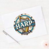 Classic Harp Lager Beer Logo Round Runder Aufkleber (Umschlag)