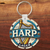 Classic Harp Lager Beer Logo Round Schlüsselanhänger (Vorderseite)