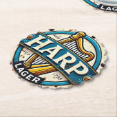 Classic Harp Lager Beer Logo Round Untersetzer (angewinkelt)