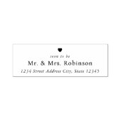 Classic Heart Bald zu Mr. und Mrs. Wedding Permastempel (Design)