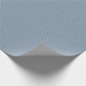 Classic Herringbone Dusty Blue Pattern Geschenkpapier (Ecke)