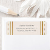 Classic Hexagon Address Label - Gold (Insitu)