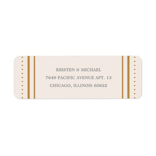 Classic Hexagon Address Label - Gold (Vorne)